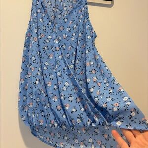 Miami Blue and Pink Floral Top